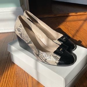 Cole Haan Snakeskin Wedge Heels